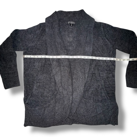 BAREFOOT DREAMS® CozyChic Lite® Circle Cardigan - Carbon Plus 1X - Picture 12 of 14